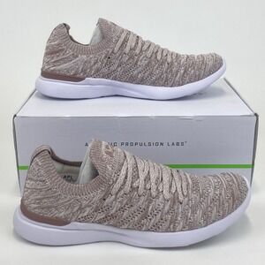 APL TechLoom Wave Shoes Womens‎ Size 6.5 Creme Beachwood Melange Knit Running